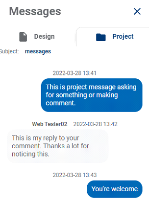 Messages overview