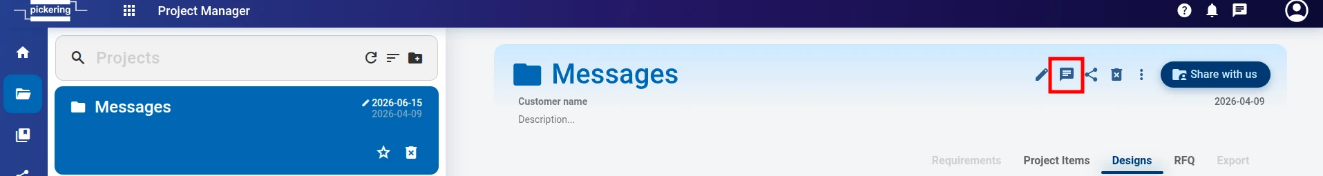 Project messages