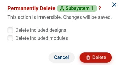 System Configuration Tool - Delete