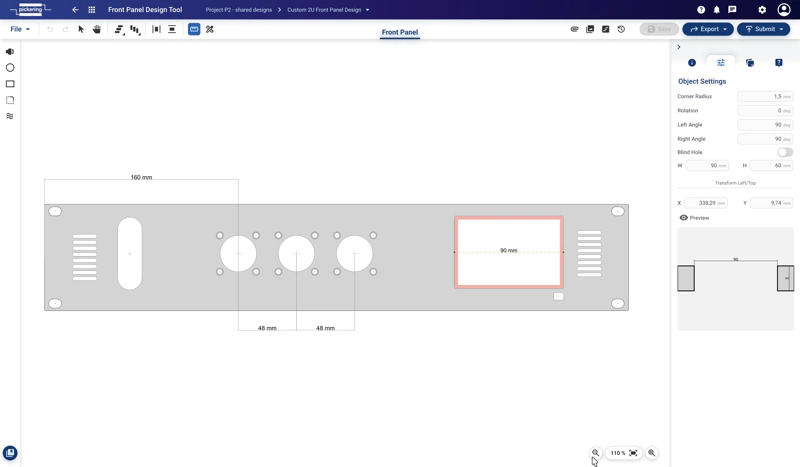 Front Panel Design Tool - Preview