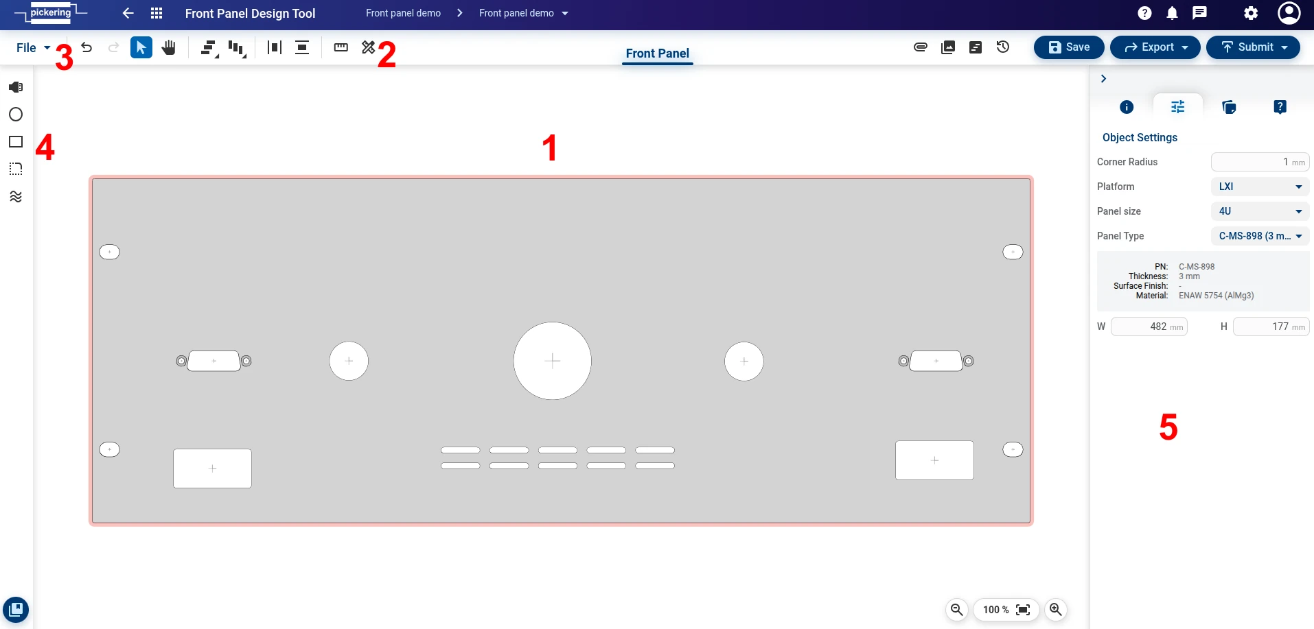 Front Panel Design Tool - Layout