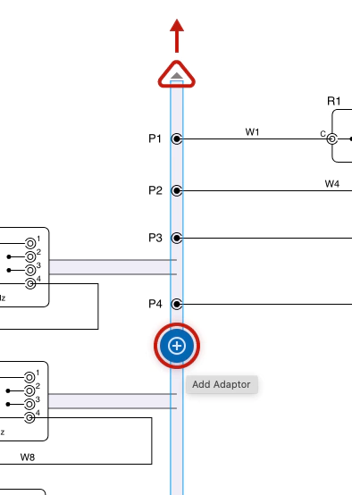 Schema Page - add adaptor and resize front/rear panel