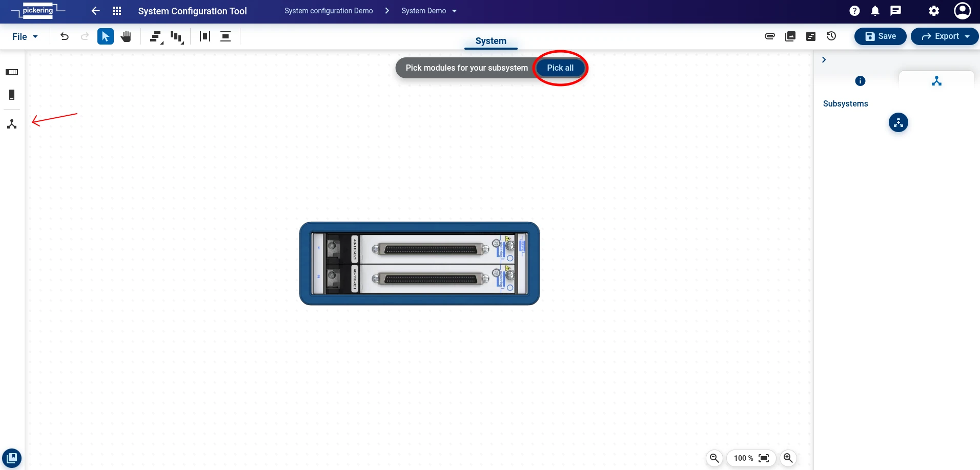 System Configuration Tool - Subsystem