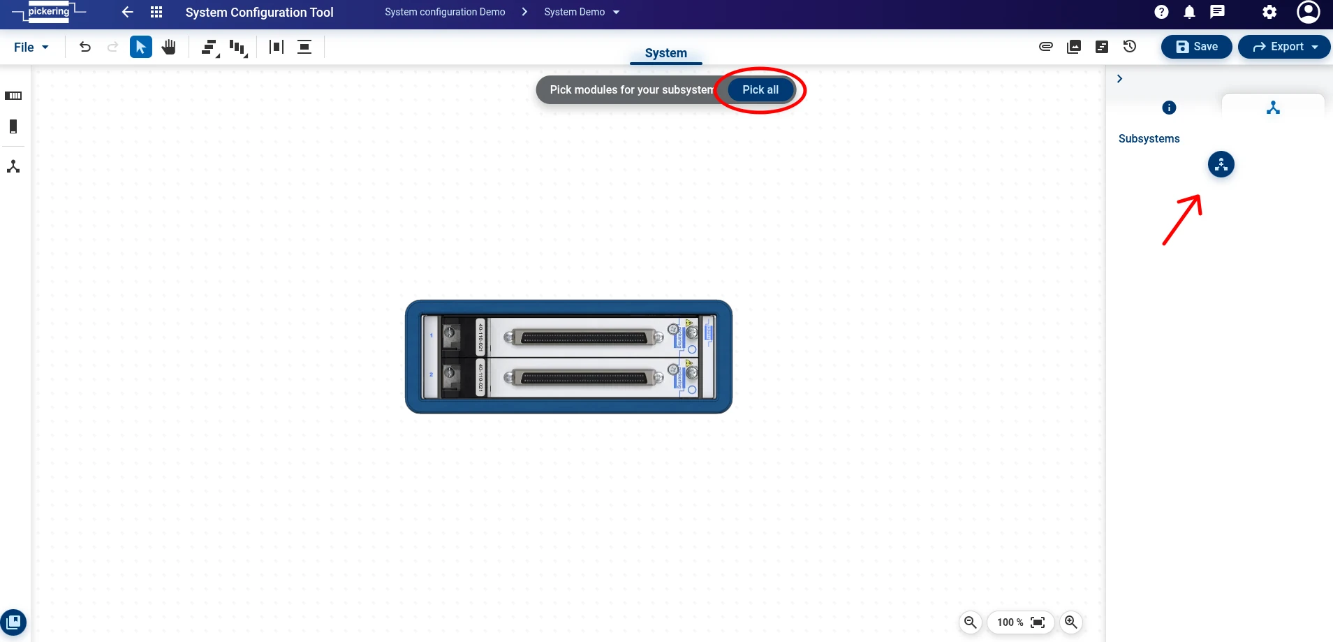 System Configuration Tool - Subsystem 2