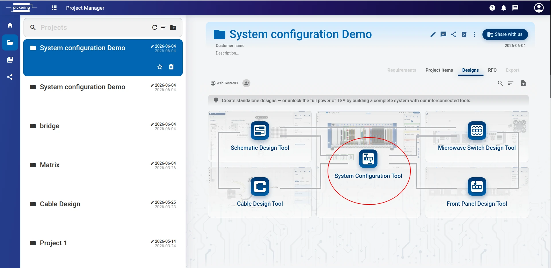System Configuration Tool - Project Manager